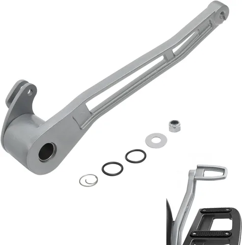 TCMT Palanca de Freno Compatible con Harley Touring Road King Street Glide Road Glide Electra Glide Ultra Limited Tri Glide 2014-2023 Gris Metalizado