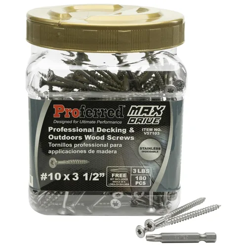 Miniatura 15 de Tornillos de madera profesionales para terrazas y exteriores, revestimiento SKT® de bronce - Spray de sal de 1500 horas, #8 X 2, 6 lóbulos 20