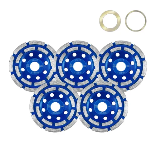 Miniatura 11 de SALI 5 piezas de muela de molienda de diamante para hormigón de 4 1/2 pulgadas para pulido y limpieza de superficies de piedra, cemento, mármol