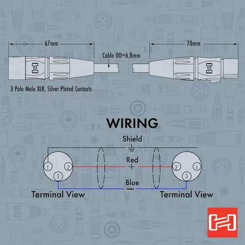Miniatura 7 de Hosa Cable de micrófono HMIC-005 Pro, REAN XLR3F a XLR3M, 5 pies