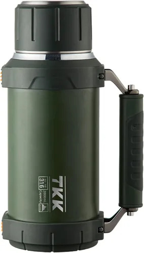 Miniatura 3 de Botella de acero inoxidable aislada al vacío de 2QT 64oz, termos de café grandes para bebidas calientes con asa de taza que mantiene los líquidos