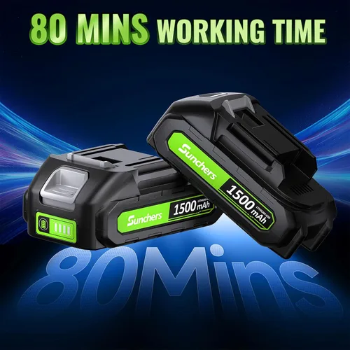 Miniatura 2 de Mini Motosierra Inalámbrica de 6 Pulgadas, Motosierra Eléctrica con 2 Baterías, Motosierra de Mano Alimentada por Batería con Engrasador Automático