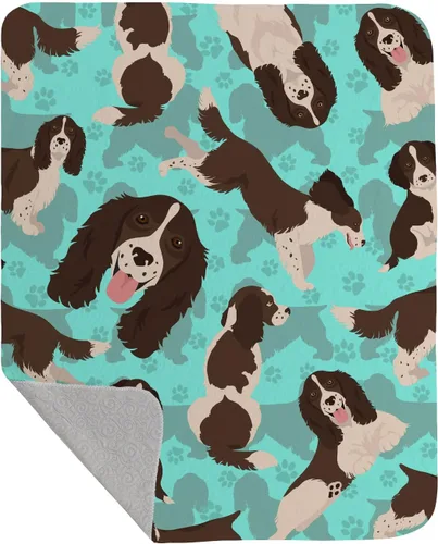 Miniatura 71 de Caroline's Treasures MLM1042LQB Airedale Terrier - Manta acolchada de 50 x 60 pulgadas, diseño de ilustraciones para cama, sofá, suave y ligera