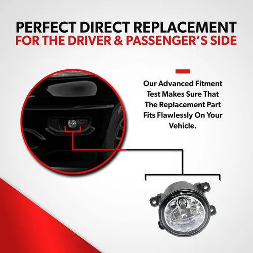 Miniatura 6 de Conjunto de Luz Antiniebla para Dodge Ram 1500 2019 2020 2021 2022 – Compatible con el lado del conductor o el lado del pasajero – Luz Antiniebla