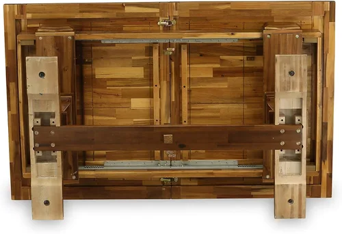 Miniatura 8 de East West Furniture ALAFR7-81-02 Juego de mesa de comedor moderno de 7 piezas consta de una mesa rectangular de madera con hojas extraíbles y 6