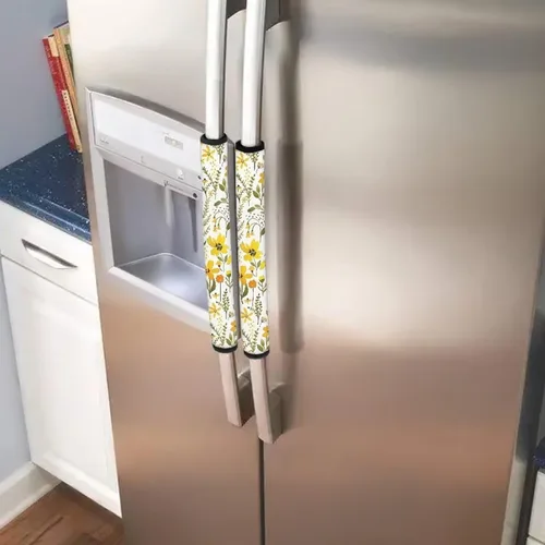 Miniatura 6 de Juego de 6 fundas antideslizantes para manijas de puerta de refrigerador, horno, lavavajillas, mantiene tu aparato de cocina limpio de manchas