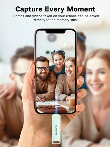 Miniatura 7 de Memoria Stick de 256 GB para iPhone Flash Drive, almacenamiento de teléfono para fotos y videos, copia de seguridad de archivos, compatible
