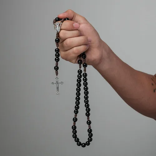 Miniatura 19 de Intercession Rosario de madera maciza hecho a mano Nuestro Padre Sagrado