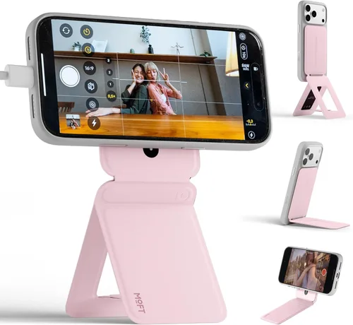 Miniatura 24 de MOFT MOVAS - Billetera con trípode para teléfono, 3 en 1, soporte magnético compatible con NFC, soporte para tarjetas ajustable de cuero vegano