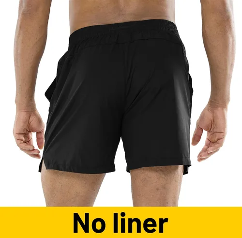 Miniatura 5 de MIER Pantalones cortos de entrenamiento para hombres, pantalones cortos de secado rápido, 5 pulgadas, con bolsillos, ligeros, transpirables.
