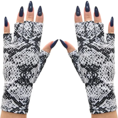 Miniatura 35 de ManiGlovz - Guantes de uñas originales con protección UPF 50+ UV Guantes de manicura de gel y guantes anti UV sin dedos para mujeres Se pueden