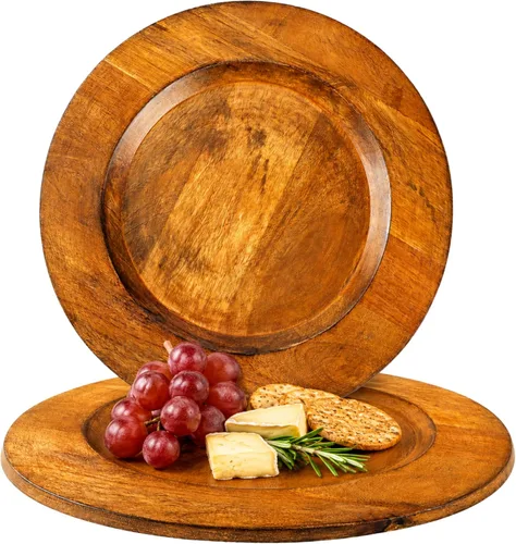 Plato de servir, plato de madera de mango, platos únicos de madera de mango, platos hechos a mano de primera calidad, elegantes platos de servir,