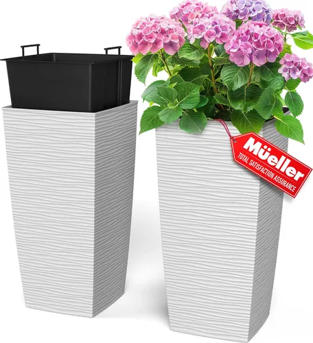 Miniatura 15 de Mueller M-Resin - Maceteros altos de alta resistencia para plantas de exterior, macetas grandes de interior, cajas, árboles, macetas de flores