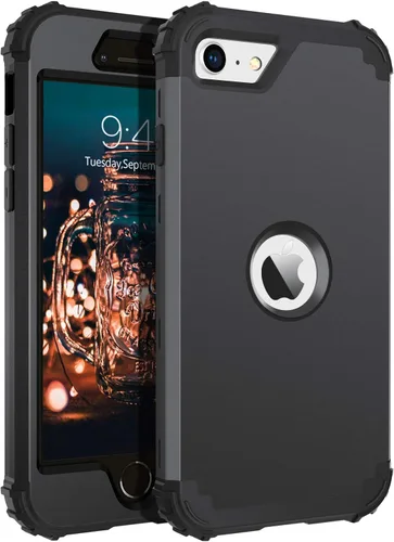 Miniatura 26 de BENTOBEN Funda para iPhone SE 2022 y iPhone SE 2020, resistente 3 en 1, cuerpo completo, resistente, a prueba de golpes, híbrida de policarbonato