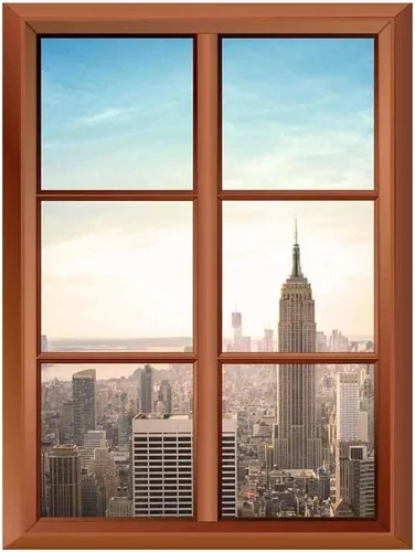 Miniatura 20 de wall26 Adhesivo de pared extraíble/mural de pared – A Veiw of Manhattan Skyline – Adhesivo de vinilo creativo para ventana – 24 x 32 pulgadas