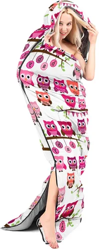 Miniatura 5 de AILONEN Saco de dormir de campamento de dibujos animados para niños y niñas, adultos, ligero e impermeable, 3 estaciones, clima cálido y frío