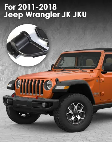 Miniatura 6 de CALBEAU Bolsillos para puerta delantera, 2 portavasos laterales para puerta de Jeep Wrangler 2011-2018 Jeep Wrangler JK JKU 2/4 puertas, accesorios