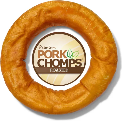 Miniatura 10 de Pork Chomps Masticables de piel de cerdo asada para perros, rollos de 8 pulgadas, 5