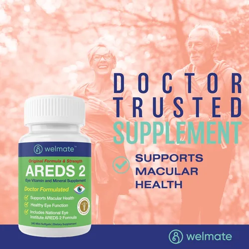 Miniatura 3 de WELMATE AREDS 2 Vitaminas para los ojos, 240 mini cápsulas blandas (suministro para 4 meses) – Luteína 5 mg y zeaxantina 1 mg con vitamina C, E