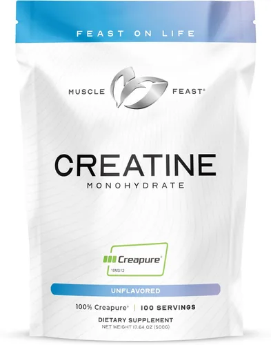 Miniatura 18 de Polvo de monohidrato de creatina Creapure, hecho por Muscle Feast Pre-entrenamiento o post-entrenamiento, premium Fácil de mezclar y sin gluten