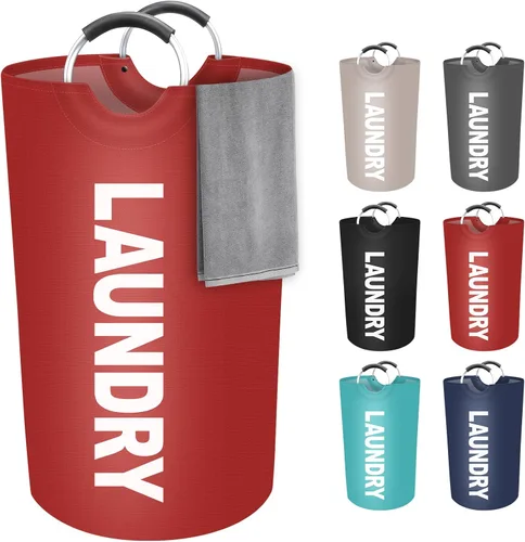 Miniatura 16 de StorageRight Cesta Grande de Ropa Sucia de 90L, Cesto de Ropa Sucia, Cesto de Ropa Sucia para Lavandería, Plegable, Cestas de Ropa Impermeables