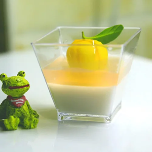 Miniatura 6 de Tosnail Paquete de 100 vasos de postre de plástico transparente de 2 onzas con 100 cucharas de postre, tazas cuadradas de aperitivo de parfait