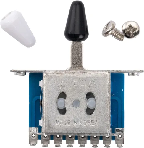 Interruptor de palanca selector de recogida de 5 vías Alpha para guitarra eléctrica estilo Strat de importación