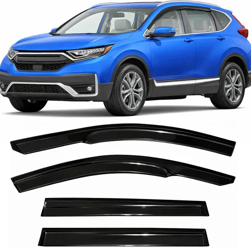 Protectores de lluvia adhesivos 2017-2022 para Honda CR-V Viseras deflectoras de ventana lateral LX EX EX-L Touring 3D onduladas estilo JDM CRV