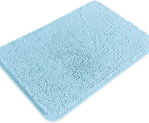 Miniatura 631 de Alfombra de baño pequeña de 12 x 18 pulgadas, lavable y absorbente, antideslizante, alfombra de baño de felpilla gruesa y suave para baño, ducha