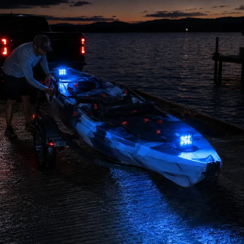 Miniatura 9 de Shangyuan Pontón - Luz de acoplamiento para barcos - Esparcidor LED marino y luces de navegación, azul, 2 piezas