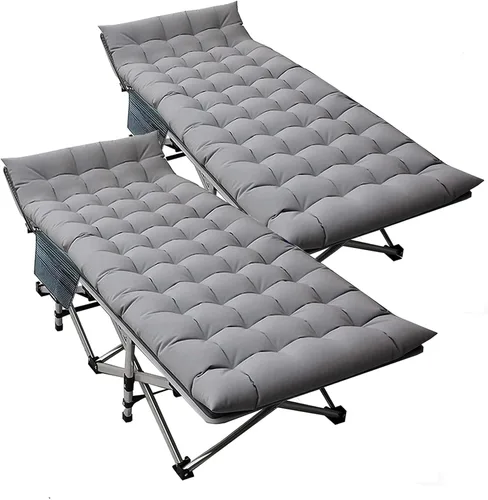 Miniatura 28 de DoCred Catre plegable XXL de gran tamaño con colchón, catre de dormir resistente, cama portátil para adultos al aire libre con bolsa de transporte