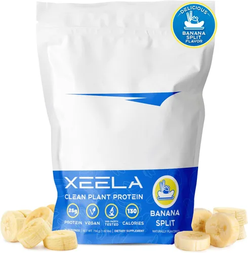 Miniatura 10 de XEELA Proteína vegana en polvo a base de plantas, probada independientemente, 0.88 onzas de alto contenido en proteínas, proteína de guisante