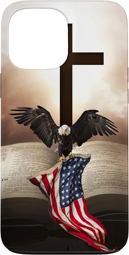 Miniatura 24 de Pretty Christian Cross Bible A Bald Eagle Grip American Flag Case for iPhone 17