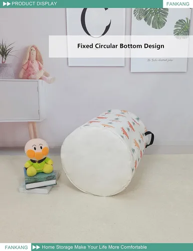 Miniatura 7 de Cesta de almacenamiento para cuarto infantil, cesta plegable de lona con revestimiento impermeable de polietileno, grandes cestas de almacenamiento