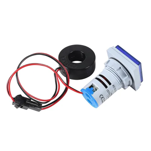 Miniatura 5 de Alinan 3 en 1 60-500V 0-100A AC Digital Amperímetro Voltímetro, Pantalla de tubo digital cuadrado de 0.866 in con transformador, Detector de voltaje