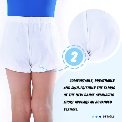 Miniatura 3 de NEW DANCE Pantalones cortos básicos de gimnasia para niño, pantalones cortos de baile para práctica de ballet y atletis