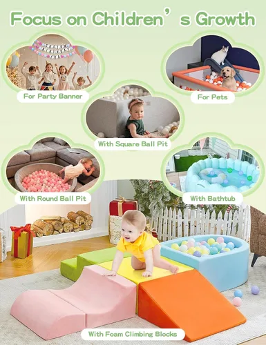 Miniatura 8 de Bolas para piscina de bolas STARBOLO para niños pequeños - Bolas de piscina de macaron a prueba de aplastamiento de plástico para niños pequeños