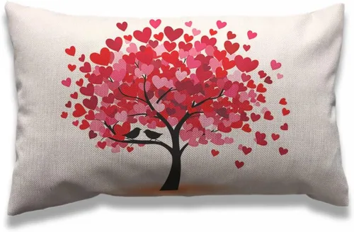 Miniatura 11 de AOYEGO Funda de almohada de cuadros rojos y verdes de 12 x 20 pulgadas, fundas de almohada rectangulares de algodón y lino para decoración
