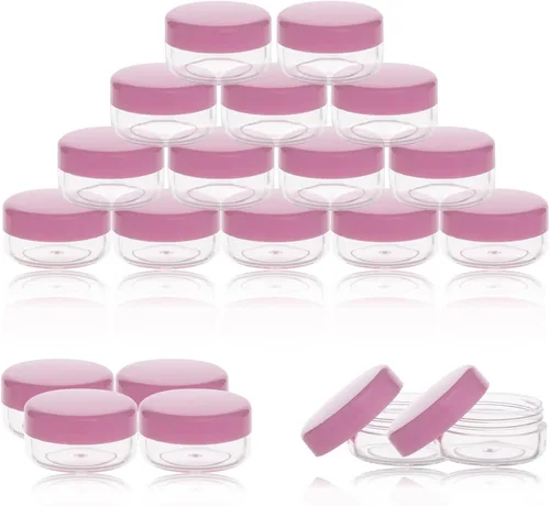 Miniatura 15 de Contenedores de muestra de 0.11 onzas con tapas, 200 frascos de muestra pequeños, recipientes de cosméticos de maquillaje de 0.11 onzas líquidas