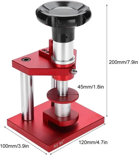 Miniatura 5 de Prensa de reloj, caja trasera de reloj, tipo tornillo, juego de herramientas de prensa profesional para reloj, bisel de cristal, herramientas