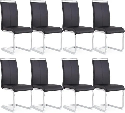 Miniatura 55 de Baysitone Juego de 6 sillas de comedor modernas, sillas laterales de comedor, sillas de cocina con asiento acolchado de piel sintética y respaldo