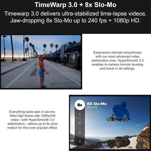 Miniatura 8 de GoPro HERO9 Black - Paquete de comercio electrónico - Cámara de acción impermeable con pantalla LCD frontal y pantalla trasera táctil, video 5K
