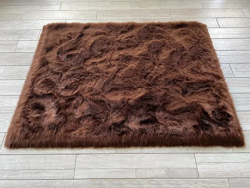 Miniatura 13 de LAMBZY Elegante y sofisticada alfombra rectangular de piel de oveja (beige, 2 x 3 pies)