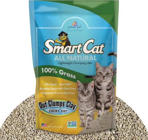 Miniatura 12 de SmartCat Arena natural para gatos, 20 libras (320 onzas, 1 paquete) – Alternativa a la arena de arcilla y pellets – Libre de productos químicos
