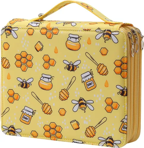Miniatura 31 de Estuche para lápices Jungle con 120 ranuras de tela Oxford, con ranura para lápices, organizador con práctico envoltorio portátil, soporte multicapa