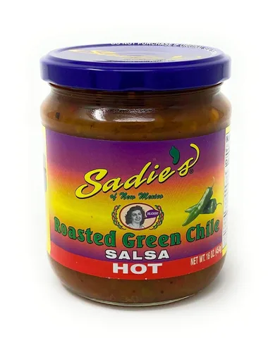 Sadie's of New Mexico Salsa caliente de chile verde asada 16oz QTY 3