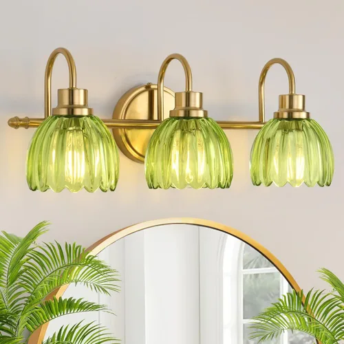 Miniatura 7 de Lámparas de baño (2 luces, 38 cm), luces de tocador mate negras para baño con pantalla de vidrio esmerilado blanco, luces de pared modernas