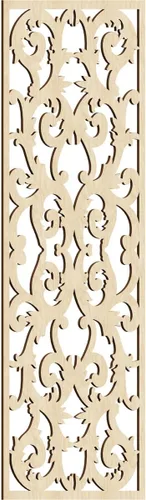 Miniatura 125 de Meadville Paneles decorativos de pared de madera con calado, 9 3/8 pulgadas de ancho x 24 3/8 pulgadas de alto x 1/4 de alto, aliso