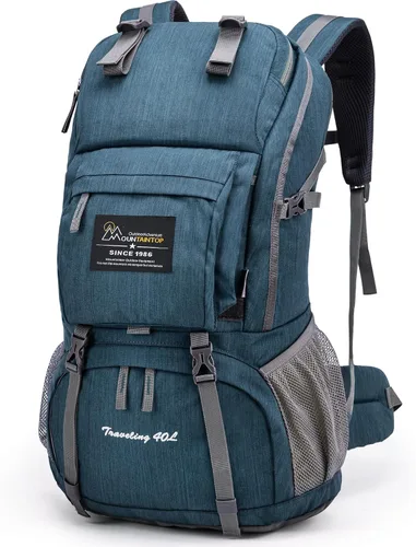 Mochila de senderismo de 40 L de Mountaintop, mochila ligera de viaje para hombres y mujeres, mochila para acampar al aire libre y hacer senderismo