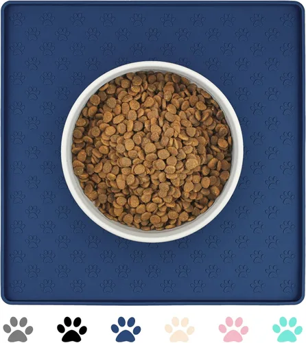 Miniatura 15 de Ptlom - Tapete para mascotas para perros y gatos, impermeable de silicona para cuencos de alimentación de mascotas para comida y agua, para perros